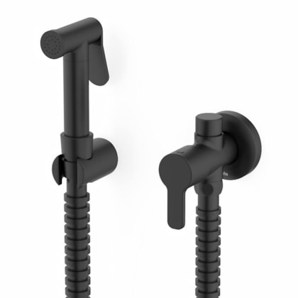 Ducha Higiênica com Derivação Design Preto Celite