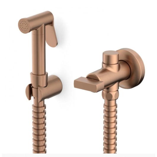 Ducha Higiênica Com Derivação Flow Rose Gold Matte Celite - Imagem principal - 01a761ad-0640-4fde-89a5-892aed9a32af