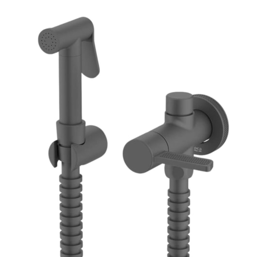 Ducha Higiênica com Derivação Logic Grafite Matte Roca - Imagem principal - 433e61ce-99ab-4b25-849f-aca4fd5011f0