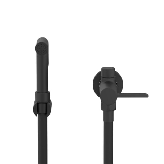 Ducha Higiênica Com Derivação Logic Matte Black Roca - Imagem principal - f37feed2-6dc5-4a44-9ea9-756cb8467b8a