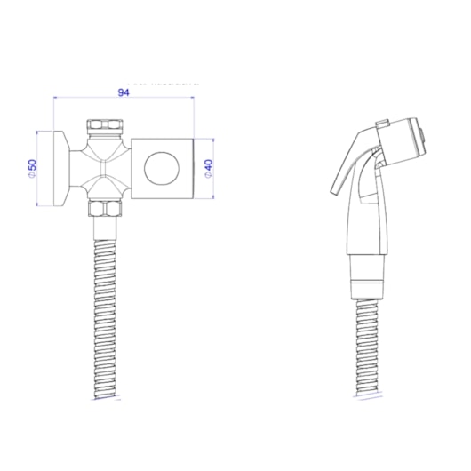 Ducha Higiênica Com Registro Aspen 1984 Cromada Deca - Imagem principal - 50e096fb-dca2-4703-ae39-b0073c1cfe95