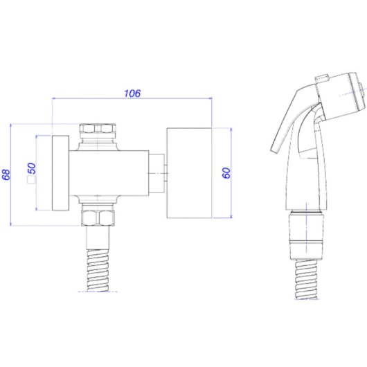 Ducha Higiênica Com Registro E Derivação Dream Black Matte Deca - Imagem principal - a289f59e-f57e-4196-a8d7-b2526931df1f
