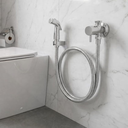Ducha Higiênica com Registro e Derivação Link 1984 Cromada Deca