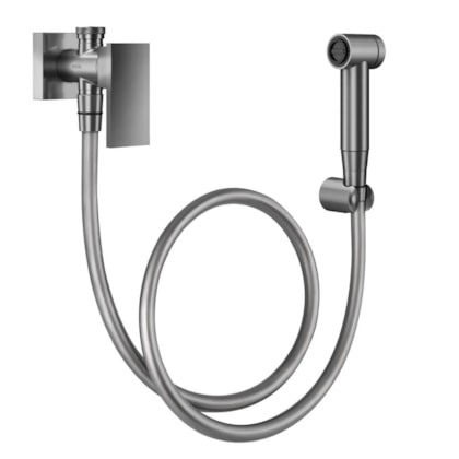 Ducha Higiênica Com Registro E Derivação New Edge Grafite Escovado Docol