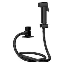 Ducha Higiênica De Punho Com Registro e Magueira Black Matte Lexxa
