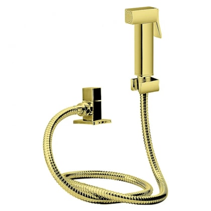 Ducha Higiênica De Punho Com Registro e Magueira Gold Lexxa