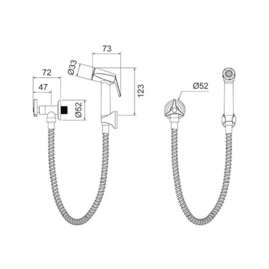 Ducha Higiênica Flex Way C30 Cromada Lorezetti - Imagem principal - b16532fb-9b2b-4a31-a79f-09f7b7f93ed8