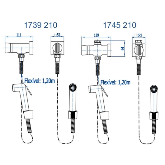 Ducha Higiênica Para Caixa Acoplada Com Derivação Prima 210 1745 Preto Fosco Fani - Imagem principal - a78118e4-dbf3-4a30-b20a-e589b9ae1b8c
