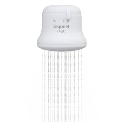 Ducha Ideale Plus Com Cano 4 Temperaturas Branco Blindada Zagonel 6800W 220V
