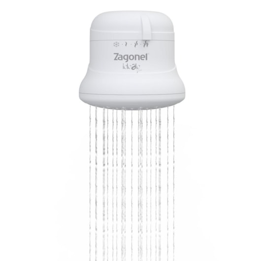 Ducha Ideale Plus Com Cano 4 Temperaturas Branco Blindada Zagonel 6800W 220V - Imagem principal - b62e6ff8-dc30-4134-a526-e0b3394dbd8d