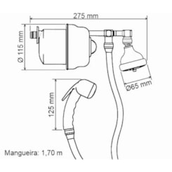 Ducha Luxo 5 Temperaturas AQ 66 Cromada Cardal 220V