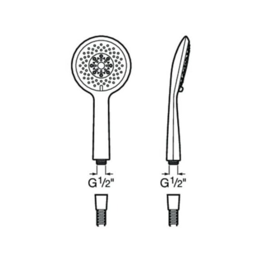 Ducha Manual 130 mm 4 Funções Sensum Round Cromado Roca - Imagem principal - bf6fc7d2-1e5e-46e4-998f-f09112c09c79