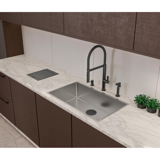 Ducha Manual Com Extensor Para Cozinha Black Matte Inox Tramontina - Imagem principal - 8f1fcc10-90d0-4760-b37f-8a1525d3f724