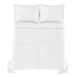 Edredom Bossa Casal Branco 300 Fios Karsten 220x260cm