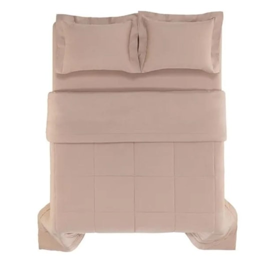 Edredom Bossa Casal Nude 300 Fios Karsten 220x260cm - Imagem principal - 45d520b2-b099-4a56-af31-05c92f4e9ee7