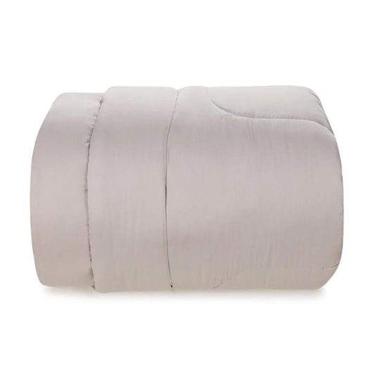 Edredom Bossa Prata Solteiro Cinza 300 Fios Karsten 180x260cm - Imagem principal - 75fc59df-7ca4-4be9-beb1-247b8a690b71