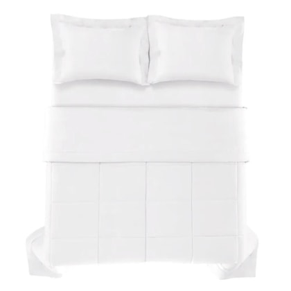 Edredom Bossa Queen Branco 300 Fios Karsten 240x260cm