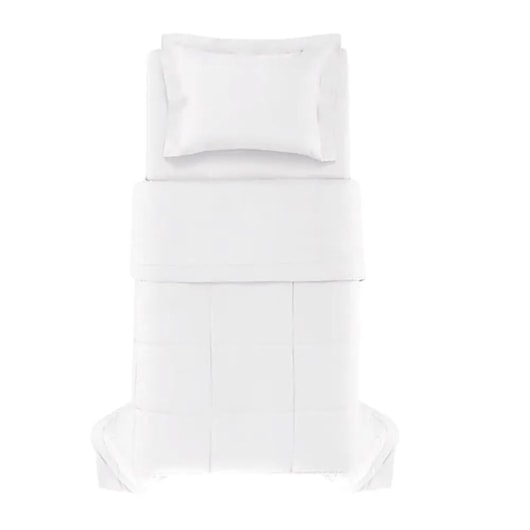 Edredom Bossa Solteiro Branco Karsten 180x260cm - Imagem principal - 65b968a8-4ba0-4ca0-acf6-99455534bd75