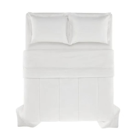 Edredom Tom Branco Casal 200 Fios Karsten 220x250cm - Imagem principal - 838788d9-f74e-4a90-b136-095b6c977c80