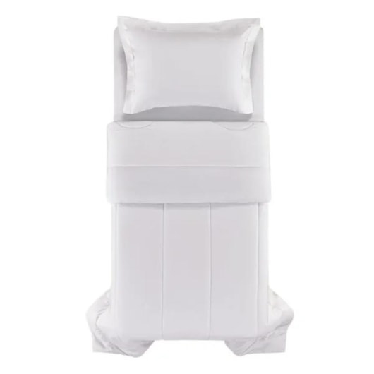 Edredom Tom Branco Solteiro 200 Fios Karsten 180x250cm - Imagem principal - 76da1630-bdd5-4770-8117-d670923d38ae