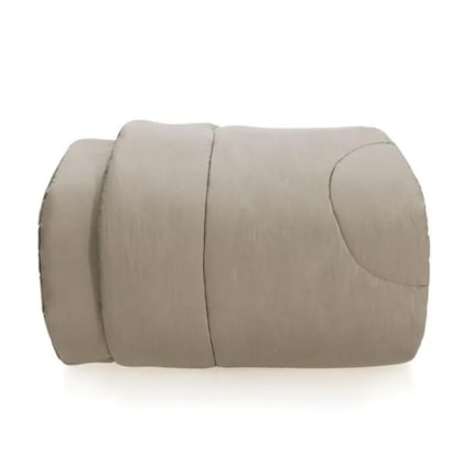 Edredom Tom Grao Casal Bege Karsten 220x250cm