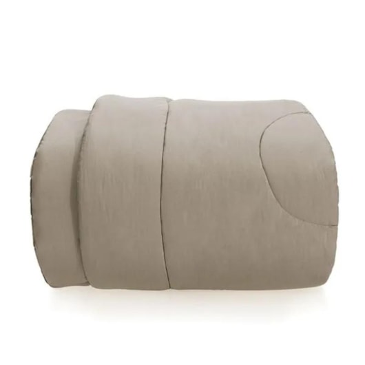 Edredom Tom Grao Casal Bege Karsten 220x250cm - Imagem principal - fce0b0ed-c957-4a4f-b434-dd7aff8d8efd