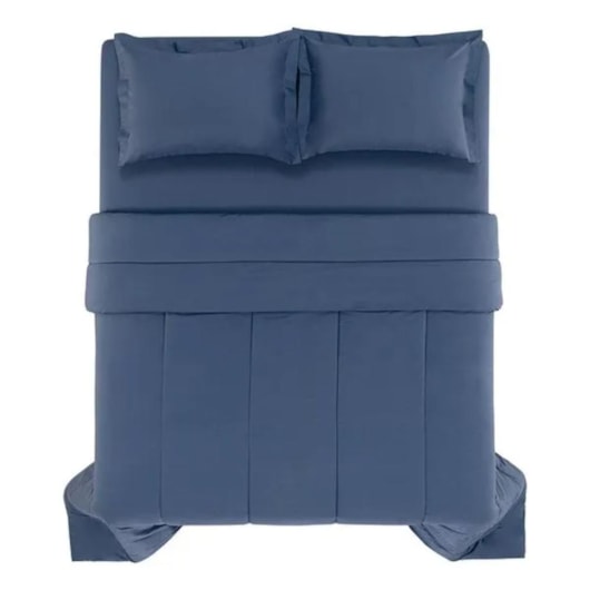 Edredom Tom Marinho King 200 Fios Karsten 290x250cm - Imagem principal - b114a721-9051-4e72-ba2f-24d976111f6b