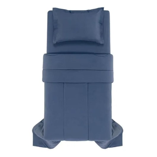 Edredom Tom Marinho Solteiro 200 Fios Karsten 180x250cm - Imagem principal - 9c864214-efd0-483c-befa-c15cda30a603