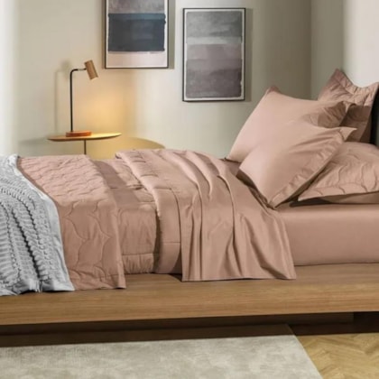 Edredom Tom Rose Solteiro 200 Fios Karsten 180x250cm
