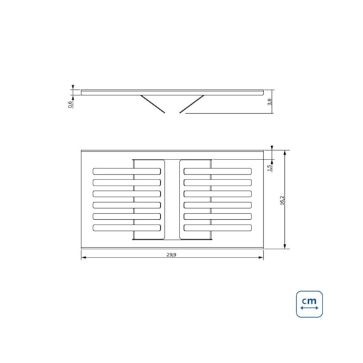 Escorredor De Pratos Em Aço Inox Para Canal Organizador Acetinado Tramontina 30 x 16cm - Imagem principal - 3d206c1c-9cdf-491f-9cc0-5ef2f24dadb9
