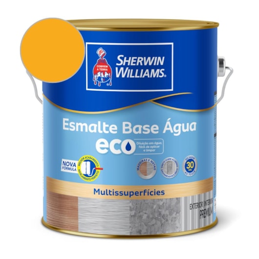 Esmalte Alto Brilho Eco Amarelo Ouro Sherwin Williams 0,9L - Imagem principal - 6b24853a-0da5-4842-a7c8-531302ccf368