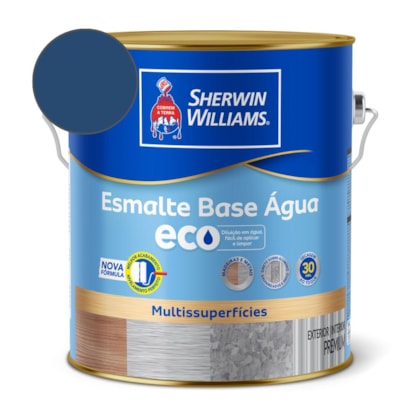 Esmalte Alto Brilho Eco Azul Del Rey Sherwin Williams 0,9L