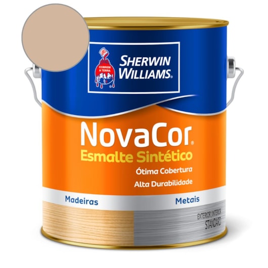 Esmalte Alto Brilho NovaCor Areia Sherwin Williams 3,6L - Imagem principal - afe10677-0aaa-4ec0-ad63-d9125a279e6f