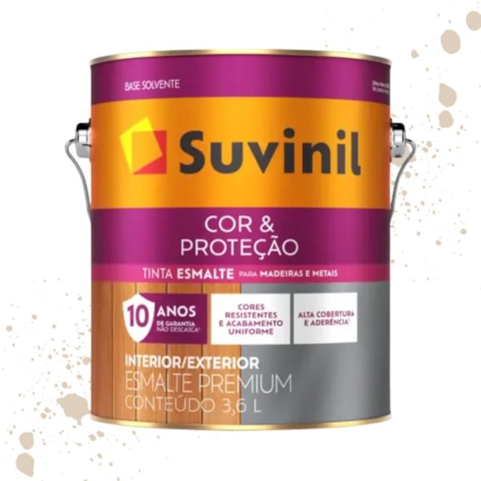 Esmalte Cor E Proteção Acetinado Areia Suvinil 3,6L - Imagem principal - 2983edf0-c1fa-41a3-8b1e-afd3fbcb4673