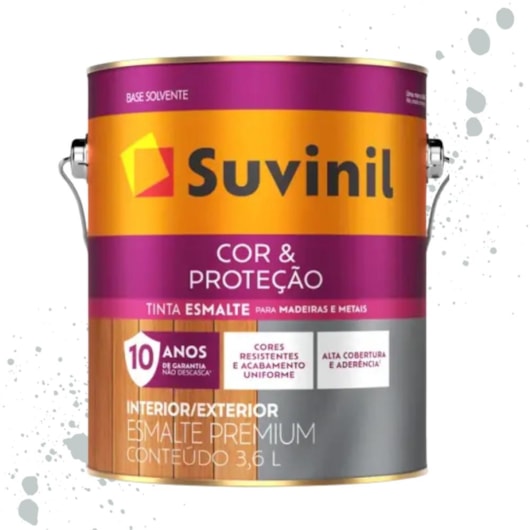 Esmalte Cor E Proteção Acetinado Platina Suvinil 3,6L - Imagem principal - 2a9740b2-5a2d-4cab-b9e6-51315f4da5ca