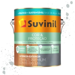 Esmalte Cor E Proteção Base Água Brilhante Platina Suvinil 3,6L
