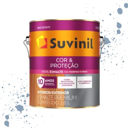 Esmalte Cor E Proteção Brilhante Azul Del Rey Suvinil 3,6L
