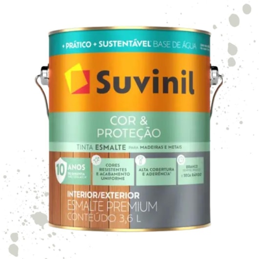 Esmalte Cor E Proteção Brilhante Base Água Gelo Suvinil 3,6L - Imagem principal - 325540dc-1c39-4d0d-a432-28b45379cb6b