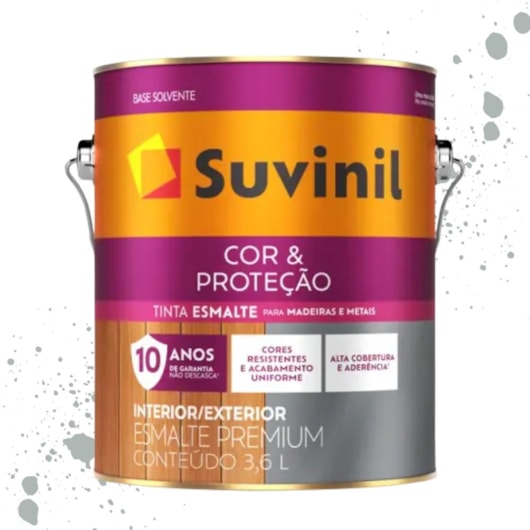 Esmalte Cor E Proteção Brilhante Platina Suvinil 3,6L - Imagem principal - 46f122c4-47a6-4e99-9644-b80c2371e130