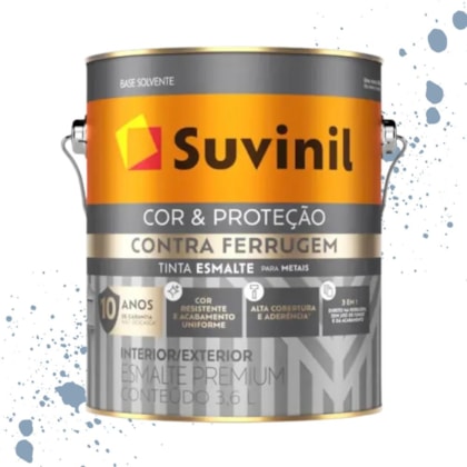 Esmalte Cor E Proteção Contra Ferrugem Brilhante Azul Del Rey Suvinil 3,6L