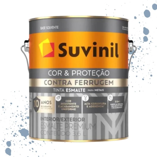 Esmalte Cor E Proteção Contra Ferrugem Brilhante Azul Del Rey Suvinil 3,6L - Imagem principal - e777b925-f85b-4f2c-8078-f6a7c52b1b52