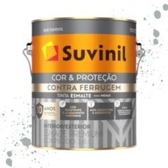 Esmalte Cor E Proteção Contra Ferrugem Brilhante Cinza Médio Suvinil 3,6L