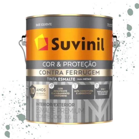 Esmalte Cor E Proteção Contra Ferrugem Brilhante Verde Colonial Suvinil 3,6L - Imagem principal - a2ca8b51-62df-45a8-aa2d-d2ae949043a7