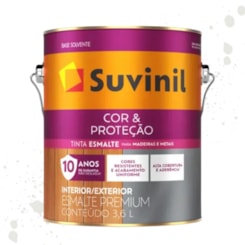 Esmalte Cor E Proteção Fosco Branco Neve Suvinil 3,6L