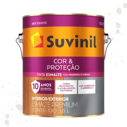 Esmalte Cor E Proteção Fosco Branco Neve Suvinil 3,6L