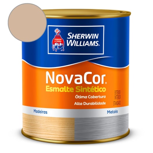  Esmalte Sintético Alto Brilho NovaCor Areia Sherwin Williams 0,9L - Imagem principal - e434bed0-ad6c-4dbf-8498-e8a00cef1480
