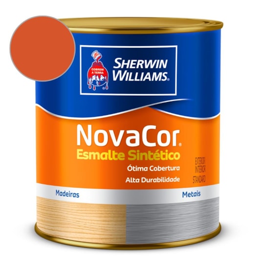 Esmalte Sintético Alto Brilho NovaCor Laranja Sherwin Williams 0,9L - Imagem principal - 3f3a4532-b62a-4449-b7db-76087a12f00e
