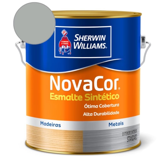 Esmalte Sintético Alto Brilho NovaCor Platina Sherwin Williams 3,6L - Imagem principal - 837884d2-c909-48b4-854b-ba471e3ddfec
