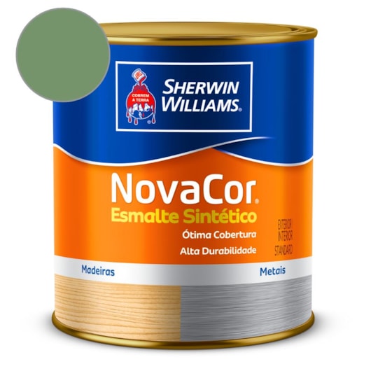 Esmalte Sintético Alto Brilho NovaCor Verde Palmeira Sherwin Williams 0,9L - Imagem principal - 78f1c0fe-9c3f-44ce-b998-0855223d63d0