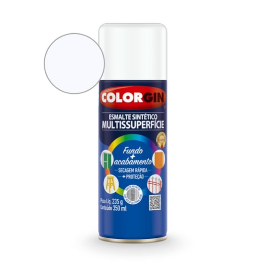 Esmalte  Sintético Branco Fosco  Colorgin 235g - Imagem principal - 6851b0a2-3dfd-481b-9adc-bbd5dffda94e